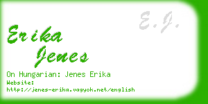 erika jenes business card